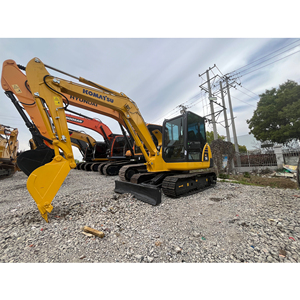 <span class=keywords><strong>Mini</strong></span>-excavatrice sur chenilles Komatsu PC56 de marque japonaise CE/EPA, 5 tonnes, moteur diesel, pompe, engrenage, utilisée avec lame, chenilles en caoutchouc et godet - Product Image 4