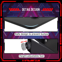 Table de jeu personnalisée avec éclairage RGB, grande table de jeu pour ordinateur, ensemble table et chaise pour bureau, avec LED, échantillon gratuit
