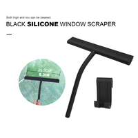 Masthome nouveau Design noir Silicone poignée voiture verre grattoir TPR vitres nettoyage raclette essuie-glace nettoyeur de vitres