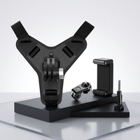 Support de caméra antichoc à rotation 360° en ABS pour casque, compatible Action3/4/5, pour photographie vidéo sportive et extérieure