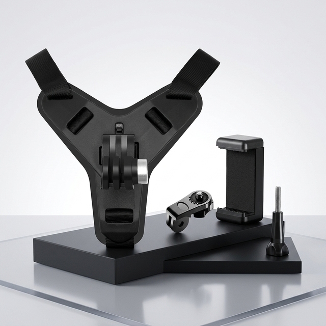Shock Resistant 360 Degree Rotation ABS Material Helmet Fixing Camera Mount Action3/4/5 Sports Outdoor Video Photography for