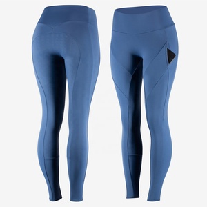 กางเกงขี่ม้า PIHA SPORTS แบบสั่งทำสไตล์อังกฤษ ป้องกันแบคทีเรีย ระบายอากาศได้ดี สำหรับผู้หญิง เหมาะสำหรับขี่ม้า ออกกำลังกาย โยคะ  แบบขายาวสีพื้น - Product Image 4