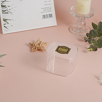 Boîte d'emballage carrée en plastique rigide transparent pour gâteaux mousse, petits contenants à dessert pour aliments et collations - Vente en gros