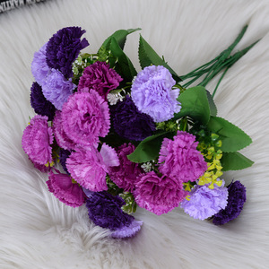 DREA nouvelles décorations de mariage fleurs artificielles rouge violet soie pivoines fleurs bouquet vente en gros - Product Image 1