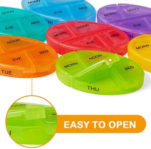 Organizador de Pastillas Compacto Apilable para 7 Días - Compartimentos para 4 Tomas Diarias para la Gestión Semanal de Medicamentos, Logotipo Personalizado - Product Image 2