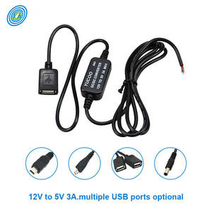 Adaptador <span class=keywords><strong>de</strong></span> Corriente USB para Coche, Regulador <span class=keywords><strong>de</strong></span> Voltaje DC, Reductor <span class=keywords><strong>de</strong></span> 12V a 5V 3A, Convertidor DC-DC Step Down para Cámaras <span class=keywords><strong>de</strong></span> Coche - Product Image 1
