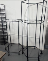 Porte-vêtements rotatif hexagonal en métal sur pied pour la maison, design circulaire, le plus vendu