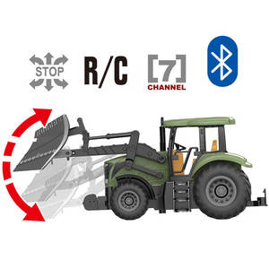 <span class=keywords><strong>Tracteur</strong></span> RC <span class=keywords><strong>John</strong></span> <span class=keywords><strong>Deere</strong></span> en plastique vert 2,4 G à 7 canaux avec musique, son, mouvement, charrue, chargeur, télécommande - Électrique intérieur-extérieur - Product Image 6