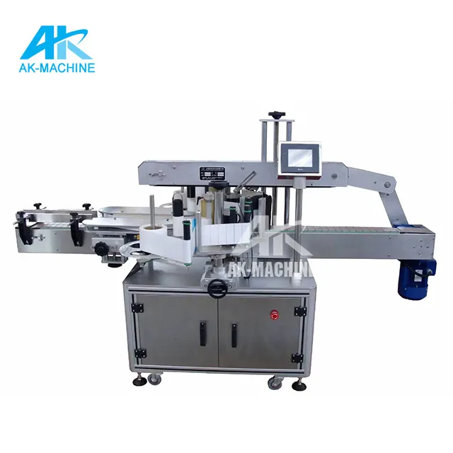 AK-SL100 Good Quality Fully Automatic Round Bottle Self Adhesive / Sticker Labeling Machine System