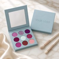 Palette de fards à paupières minéraux imperméables 9 couleurs personnalisée OEM ODM, approuvée MSDS, cosmétiques pour les yeux