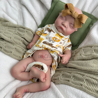 Poupée Bébé Reborn Garçon Réaliste 17'' en Silicone Souple, Simulation Anatomique 1:1, Jouet pour Enfant, Cadeau