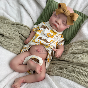 17 "שינה פתוח הפה ליי 1:1 סימולציה אנטומי נכון לסימולציה סיליקון רך נולד תינוק בובה ילד ילד קטן קטן - Product Image 3