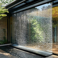 Mur d'eau LED de haute qualité, rideau de pluie cascade, taille personnalisée, faible bruit, économie d'eau, rideau de pluie paysager extérieur