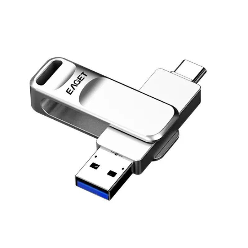 Type-C USB3.0 dual interface mobile phone USB drive, multi-purpose car mounted rotating USB drive, office gift