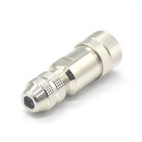 Connecteurs BNC M12 femelle étanches IP67, blindés en laiton, droits ou coudés, à vis, 4, 5, 8 broches, alimentation 60V