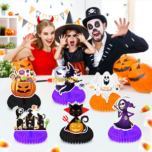 Huancai-centro <span class=keywords><strong>de</strong></span> mesa <span class=keywords><strong>de</strong></span> nido <span class=keywords><strong>de</strong></span> abeja para Halloween, adornos <span class=keywords><strong>de</strong></span> mesa para fiesta, suministros, 9 Uds. - Product Image 5