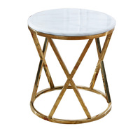 Table de dîner victorienne en acier 4 étoiles couleur inoxydable blanc pour extérieur en métal tulipe étain base de table pour table