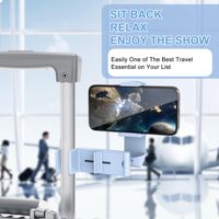 Support de téléphone universel pliable et rotatif à 360° pour voyage en avion/voiture/lit, compatible avec les téléphones de 4,7 à 6,9 pouces