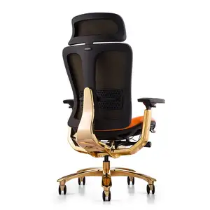 Luxury Modern Ergonomic Design High Back Genuine Leather Office Chair For Boss And CEO With Fully Adjustments