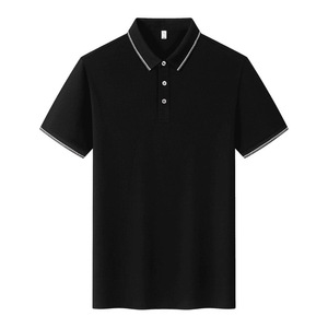 Customized Solid Color Short Sleeve Polo Shirt With Contrast Trim For Daily Wear Unisex Polyester Fabric GJ20-31919 - Product Image 3