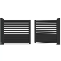 Portail coulissant moderne et simple pour la décoration de la maison, avec design d'enceinte de circulation piétonne, portail automatique dissimulé pour allée, portail battant en aluminium