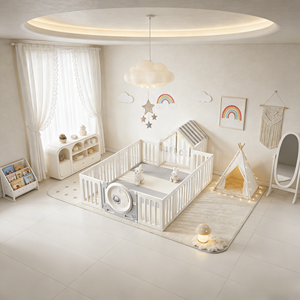Box per Bambini Genitore-Figlio in HDPE, Design Moderno Minimalista, Rinforzo di Sicurezza Anti-Ribaltamento - Product Image 1