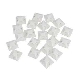 Professional Factory Nylon base Self Adhesive Cable Tie Mounts Screw-Hole Anchor Point Provides