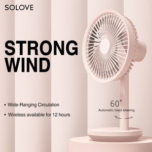 Nouveaux produits populaires : Mini ventilateur de bureau à charge rapide, alimenté par batterie, mini ventilateur de table USB, 3 vitesses réglables, SOLOVE F5 USB Fan - Product Image 2