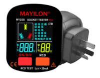 MY108B Testeur de prise Testeur de prise de courant Prise américaine Testeur de tension de mesure Test GFCI 5mA MAYILONsocketpower Soc Outlet Teste