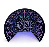 Arche de fond pour événements et fêtes, tunnel lumineux LED semi-circulaire, cabine photo 360, enclos pour photobooth
