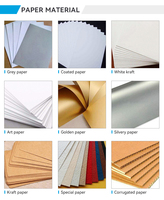 Boîte Cadeau Pliante Personnalisée en Carton Ondulé, Boîte d'Expédition Postale avec Logo pour Autocollant Textile + Sac en Papier + Papier de Soie + Carte Cadeau