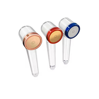 Pommeau de douche à main premium 9 étapes filtrantes, finition chromée, en coton PP, ionique, effet pluie