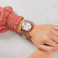 Montre à quartz de luxe pour femme MKOriginals 2026, la plus vendue, multifonctionnelle, en acier inoxydable, or rose, style pièce de monnaie 20 mm