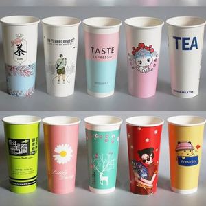 Gobelet en papier jetable écologique à paroi simple de 500 ml (16 oz) pour café, jus, lait, thé et autres boissons - Product Image 6