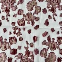 Tissu jacquard en organza à vente chaude avec un design irrégulier et un tissu coloré scintillant doré utilisé pour les robes de soirée ABAYA