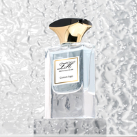 Flacons de parfum recyclables au design unique, 30 ml, 50 ml, 100 ml, en verre transparent, estampage à chaud, service OEM/ODM, 100 pièces