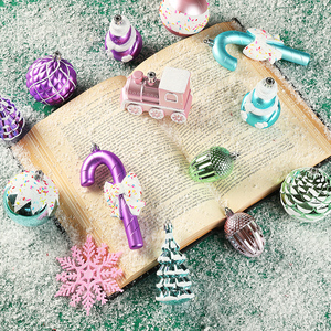 32pcs Handmade Customized Shatterproof Plastic Balls Christmas <b>Tree</b> <b>Ornaments</b> with Gift Box for Holiday Home Party - Product Image 3