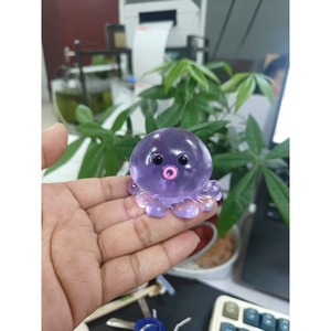 Wholesale Jellyfish Octopus Squishy Toy-Sticky New Design Maltose Small Octopus Squeeze Toy <b>Glitter</b> Animal Stress Relief Toy - Product Image 3
