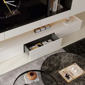 Compact Wooden TV Cabinet with Hidden <b>Drawers</b> for <b>Small</b> Spaces-for Home Hotel or Apartment Living Room Furniture - Product Image 5