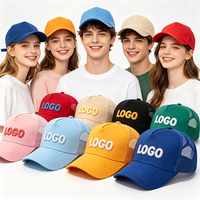 Gorra de Béisbol Personalizable con Marca, Unisex, de Algodón Puro, Casual, Primavera/Verano, Ajustable, de 5 Paneles, con Malla y Bordado 3D