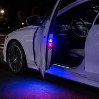 Lampu Peringatan Pintu Mobil Nirkabel LED Sensor Pintu Terbuka Lampu Strobo Anti-tabrakan Lampu Dekorasi Interior Mobil