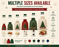 Sacs cadeaux de Noël en toile personnalisés en gros, sacs du Père Noël, fabricant de sacs à cordon OEM, logo personnalisé