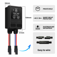 Interrupteur à distance étanche IP55 DC12V 24V 36V 30A RF433 Interrupteur sans fil pour le contrôle de la porte de garage