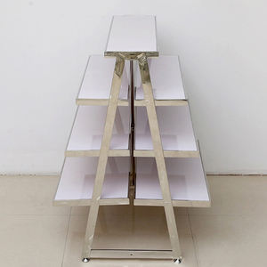 Estante de Exhibición Multiusos de Alta Resistencia, Estructura de Acero Inoxidable, Estantes de Madera, OEM, ODM, Entrega Rápida, Envío Global - Product Image 6