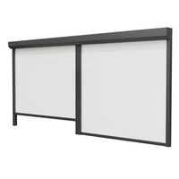 Toldo Enrollable Eléctrico Vertical Personalizado, Impermeable, para Exteriores, con Pantalla de Aluminio, Protección UV, con Sistema de Cremallera y Wi-Fi