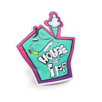 Sacs en Mylar holographiques refermables personnalisés avec impression de marque, forme personnalisée, découpe à la forme, sacs en Mylar 3,5 g
