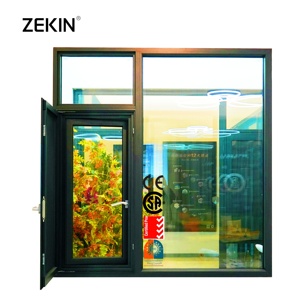 ZEKIN Fenêtres à battants en aluminium à double vitrage, design moderne personnalisé, durables, en alliage d'aluminium - Product Image 1
