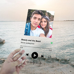 Couverture d'album en verre acrylique <span class=keywords><strong>Spotify</strong></span> personnalisé, pour les femmes hommes cadeaux d'anniversaire de la saint-valentin - Product Image 3