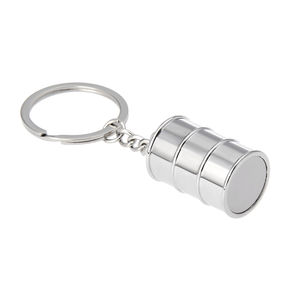 Gantungan kunci cat logam 3D kreatif kustom gantungan kunci barel Drum minyak Logo modis liontin suku cadang mobil logam Aloi seng - Product Image 2