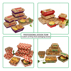 Boîtes à emporter en carton ondulé personnalisées pour les grands burgers et les dîners en <span class=keywords><strong>famille</strong></span> - Product Image 6